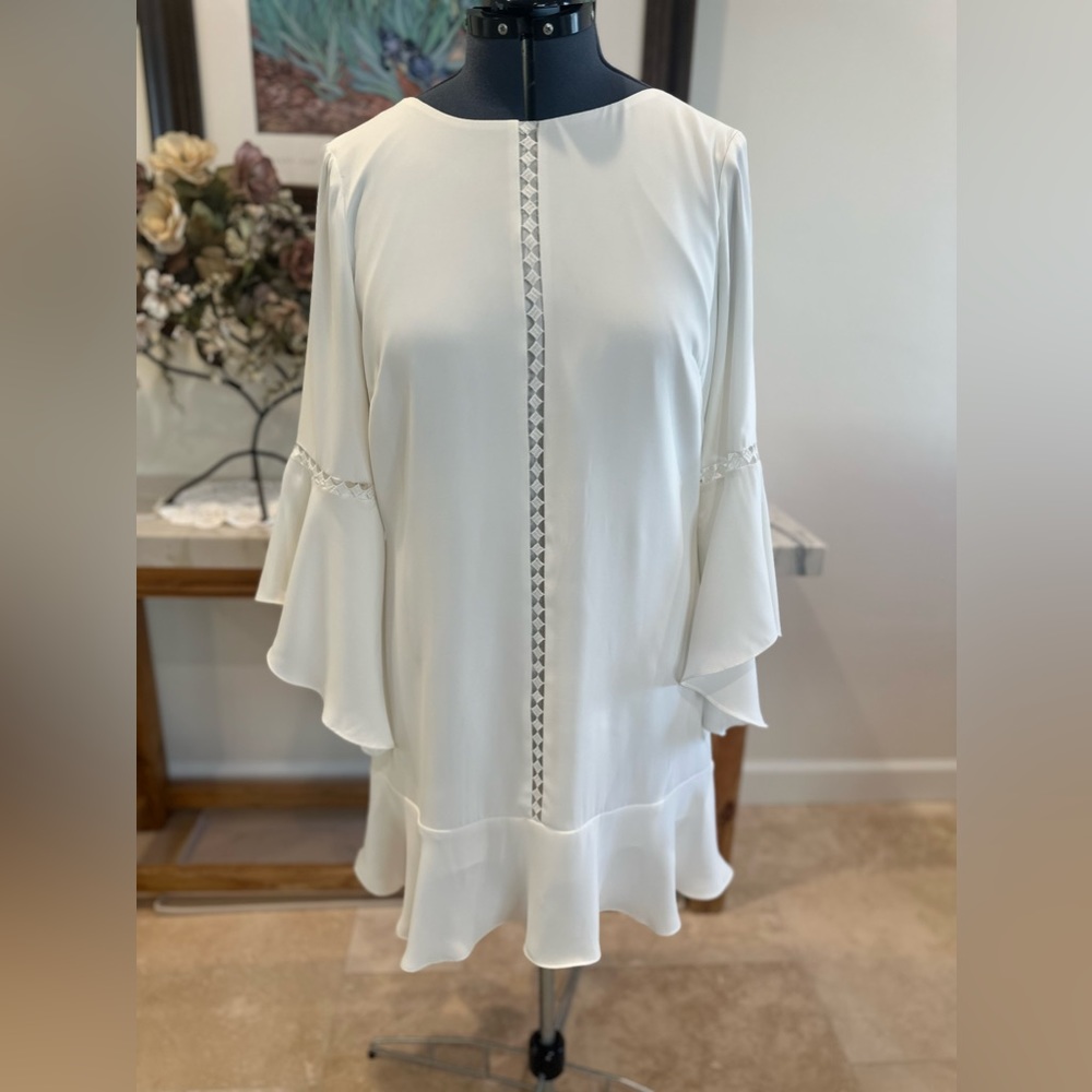 WHBM White Shift Dress - Size 16
